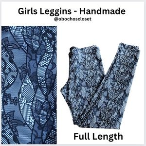Full Leggins / BUNDLE & SAVE /Black Lace Print/ Limited